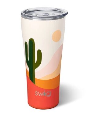 Swig Life NWT 32oz Boho Desert Stainless Insulated Tumbler Cactus Orange & Green